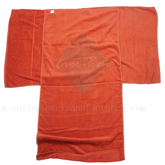 China Bulk Orange cotton towels turkish cotton luxury bath sheet supplier Cotton Large Home Bath Towels Manufacturer